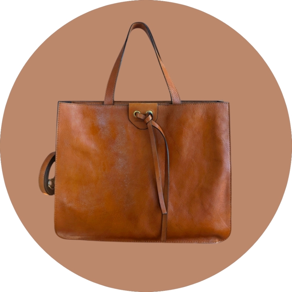 Authentic A. Bellucci Leather Tote Bag - Made in Italy